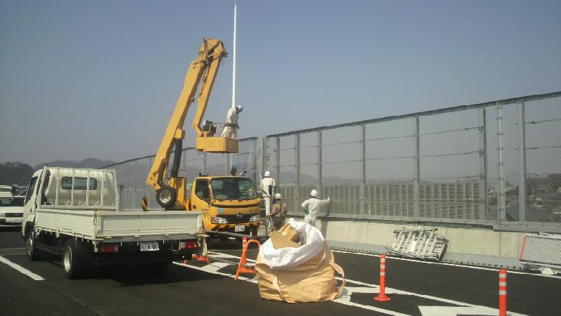 遮音壁　施工工事　福井県越前市